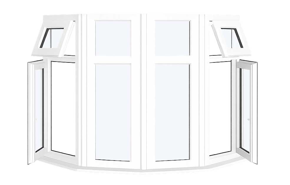 4 sided bay upvc window