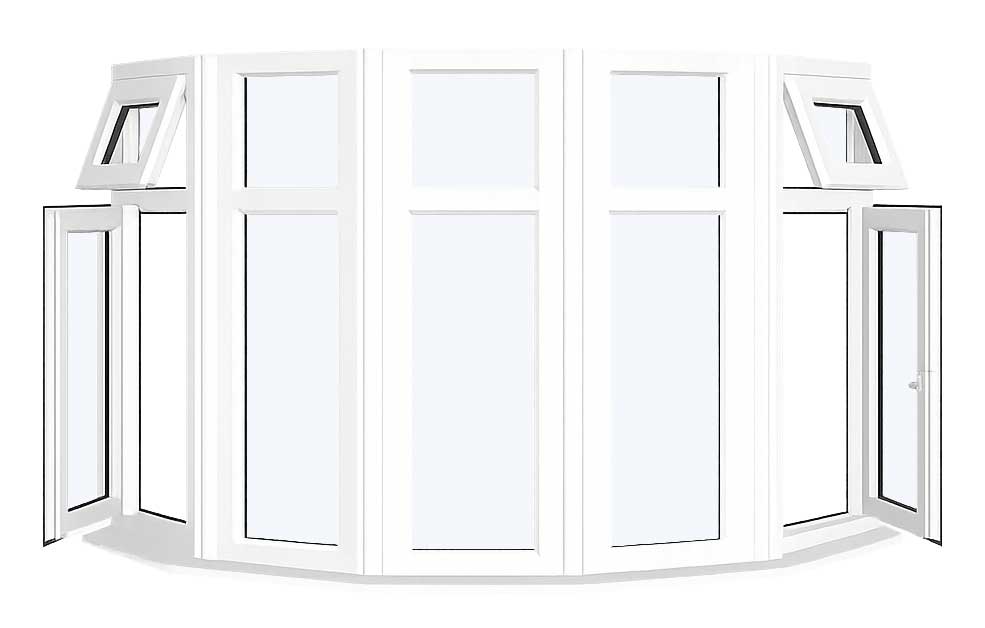5 sided bay upvc window