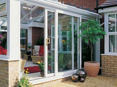 white patio doors