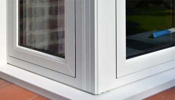 white flush sash bay window