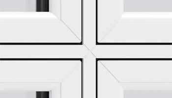 white casement flush window profile