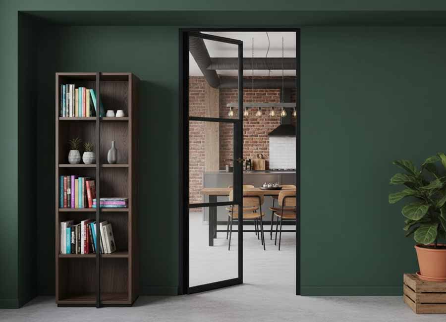 aluminium internal korniche door