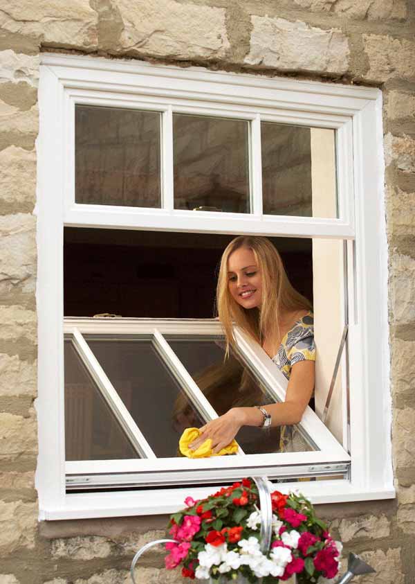 cleaning sash windows