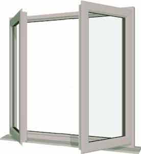 Agate Grey UPVC Window Style French