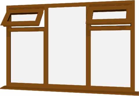 Oak UPVC Window Style 32