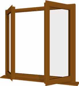 Oak UPVC Window Style French