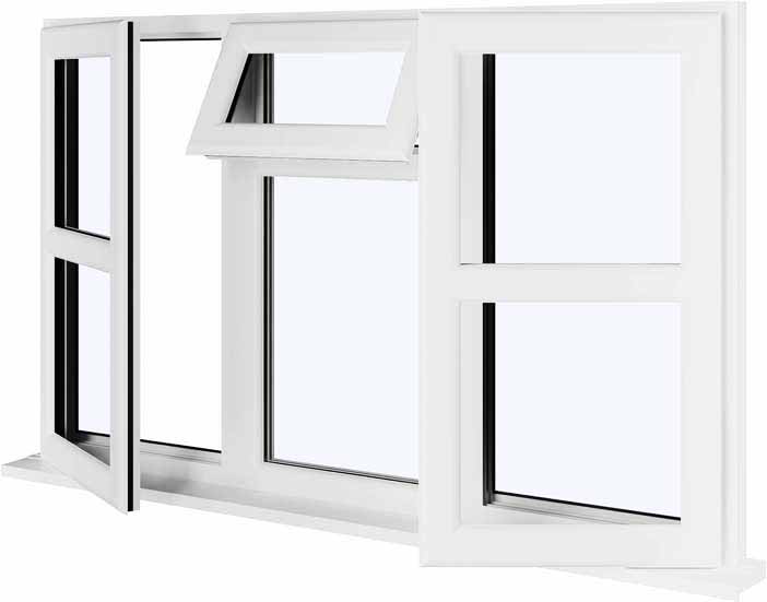 White UPVC Window Style 122