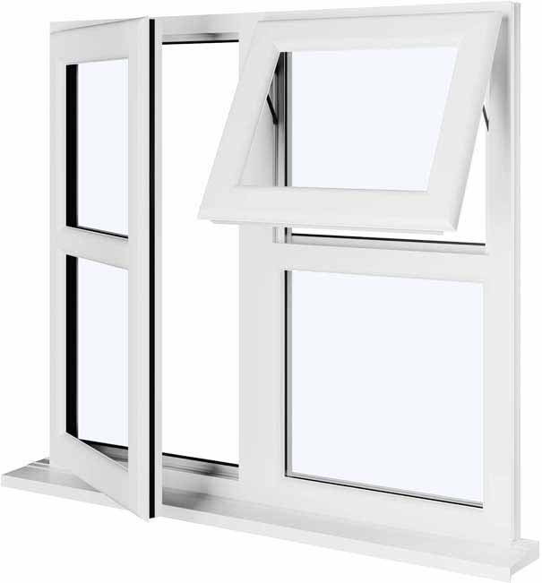 White UPVC Window Style 124