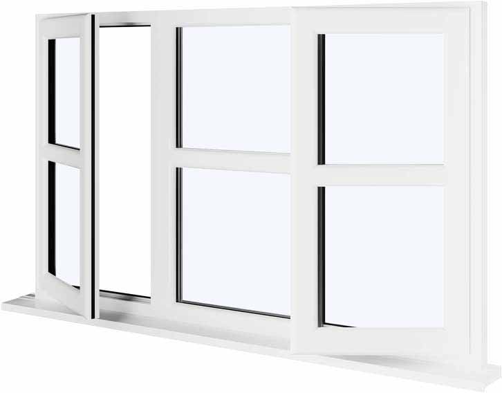 White UPVC Window Style 164