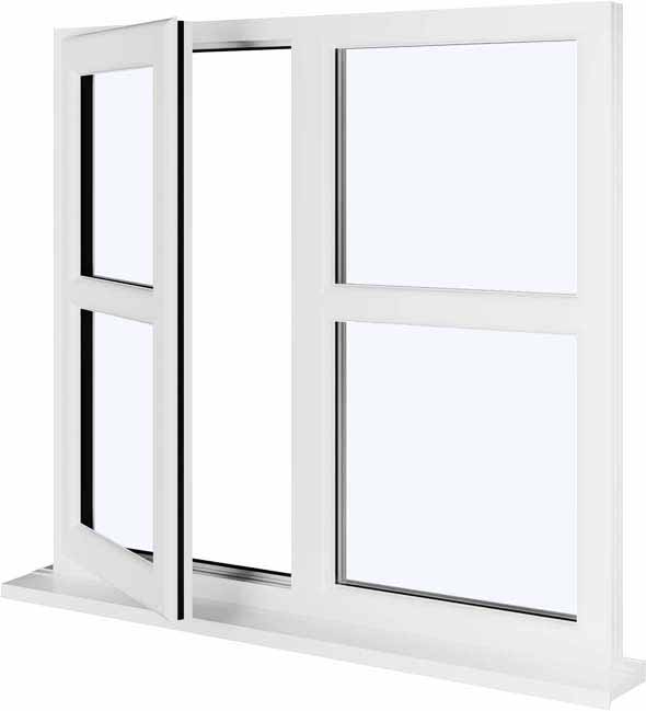 White UPVC Window Style 165